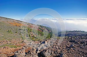 Caldera de Taburiente sea of clouds in La Palma Canary Islands photo