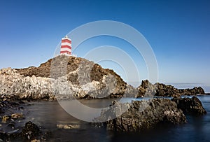 Caldera lighthouse at sunrise photo