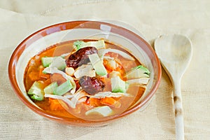 Caldo TlalpeÃÂ±o is a mexican soup