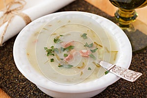 Caldo verde - portuguese, brazilian soup photo