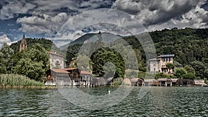 Caldonazzo lake in Dolomites, Italy