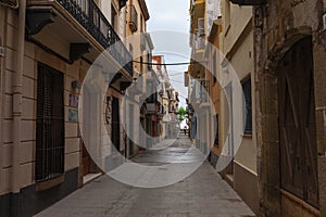 CALELLA, SPAIN - APRIL 16: Street view of Calella in Costa Brava near Barcelona, Spain 16 Aplril 2017. Famous tourist destination
