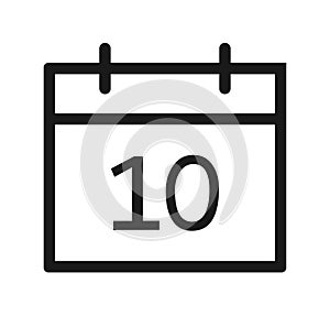 Calendar icon date ten