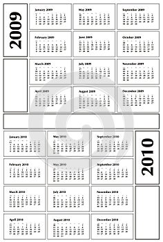 Calendar 2009 and 2010
