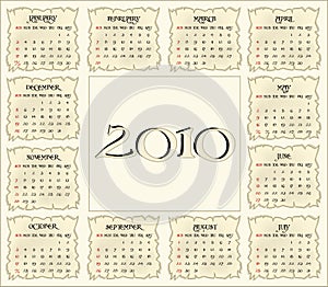 Calendar 2010