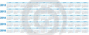 Calendar 2012 -2016