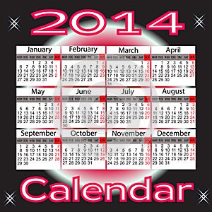 Calendar for 2014 year