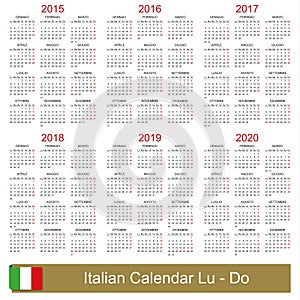 Calendar 2015-2020