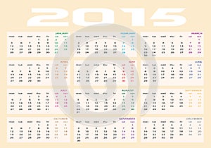 Calendar 2015