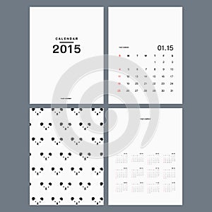 Calendar 2015 vector template