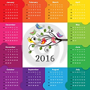 Calendar 2016