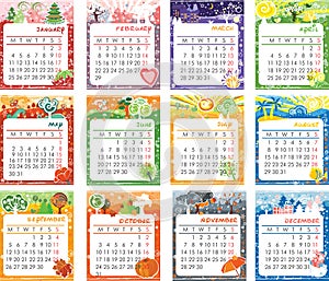 Calendar 2016 design