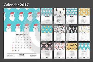 Calendar 2017 starting from Sunday.