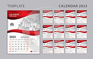 Calendar 2023 template, Wall calendar 2023 year. Set Desk Calendar design, creative calendar design, calendar date