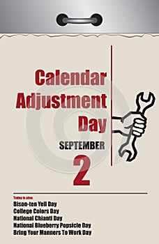 Calendar Adjustment Day
