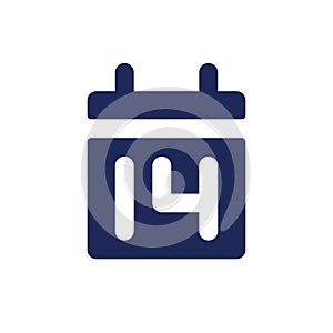 Calendar application black glyph ui icon