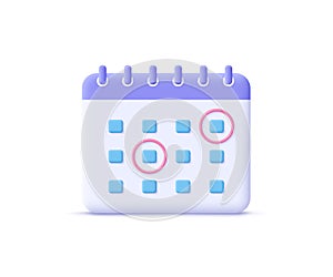 Calendar assignment icon. Planning concept.