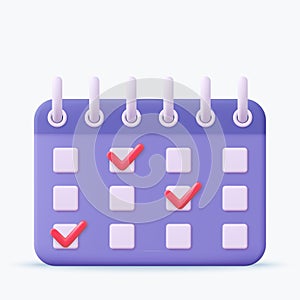 Calendar assignment icon. Planning concept.