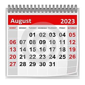 Calendar - August 2023
