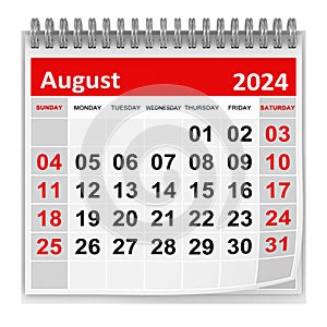 Calendar - August 2024