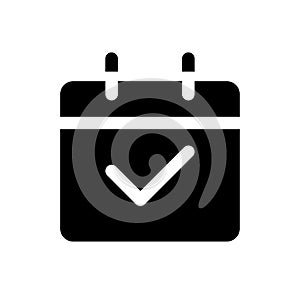 Calendar black glyph ui icon