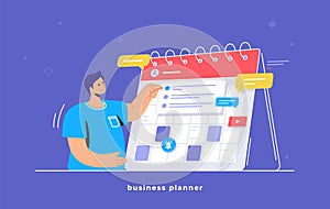Calendar business planning and daily schedule