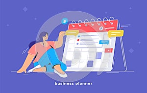 Calendar business planning and daily schedule