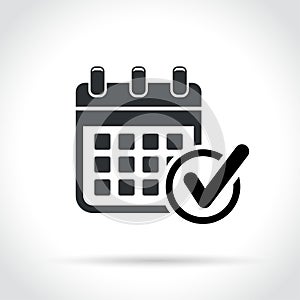 Calendar with check mark icon