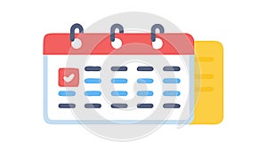 Calendar with Checkmarks: Task Management and Deadlines, vector design Generative AI