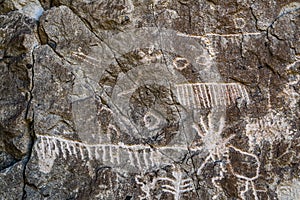 Calendar, Circles, Hands Petroglyphs