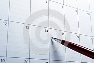 Calendar closeup