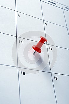 Calendar closeup
