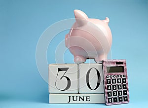 Calendar date for End of Financial Year, 30 June, for Australian tax year or retail stocktake sales