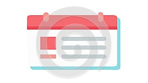Calendar with Dates Icon, Schedule and Events, vector design Generative AI