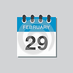 Calendar day 29 February, leap or intercalary year