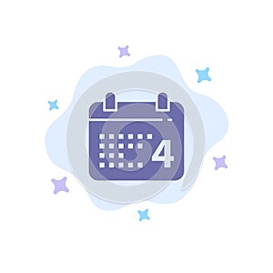Calendar, Day, Date, American Blue Icon on Abstract Cloud Background