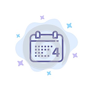 Calendar, Day, Date, American Blue Icon on Abstract Cloud Background