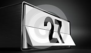 27 - calendar with day of a month