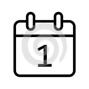 calendar day one date icon