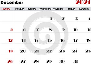 Calendar December 2021