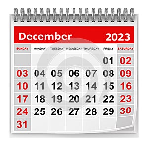 Calendar - December 2023