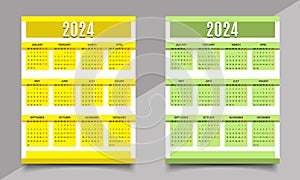 Calendar Design Template. One page or wall calendar design. photo