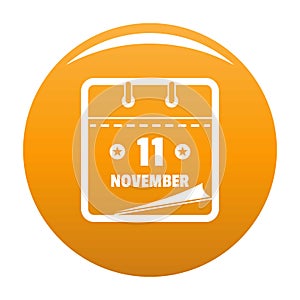 Calendar eleventh november icon orange