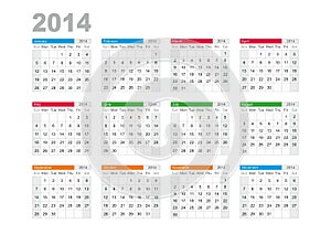 Calendar 2014