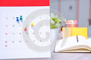 Calendar Event Planner is busy.calendar,clock to set timetable organize schedule,planning for business meeting or travel planning