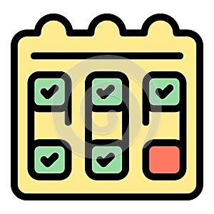 Calendar farm plan icon vector flat