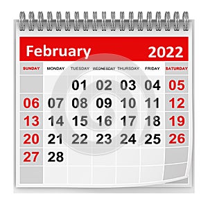 Calendar - February 2022