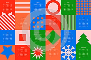 Calendar geometric flat