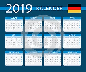 Calendar 2019 - German Version