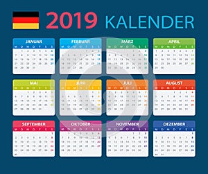 Calendar 2019 - German Version